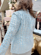 Load image into Gallery viewer, Dallas Denim Sequin Blazer