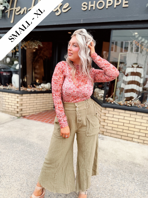 Ruth Linen Pants | Olive