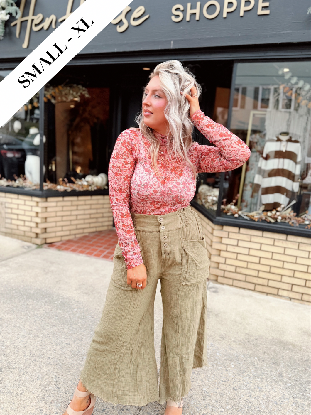 Ruth Linen Pants | Olive