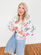 Load image into Gallery viewer, Watercolor Rose Cardigan | Pink