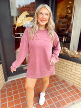 Load image into Gallery viewer, Em’s Fave Sweatshirt Dress in Magenta