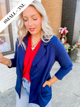 Load image into Gallery viewer, Back Again Blazer | Navy