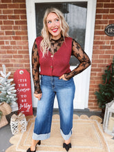 Load image into Gallery viewer, Little Details Sweater Vest | Berry