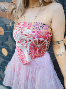 Smalltown Smokeshow Bandana Top - Pink