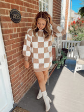 Load image into Gallery viewer, Stars Hollow Checkered Sweater Dress