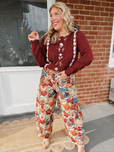 Load image into Gallery viewer, Feeling Floral Sweater | Burgundy