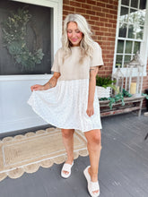 Load image into Gallery viewer, Girls Flower Power Dress | Taupe