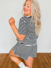 Load image into Gallery viewer, Life is Easy Striped Set | Black