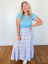 Load image into Gallery viewer, Lavender Laughs Plaid Skirt