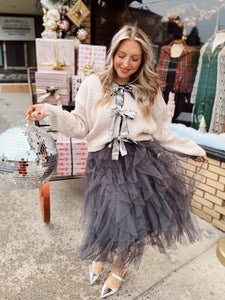 Ever So Glam Tulle Skirt - Ash