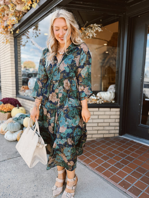 Miss Peacock Midi Dress