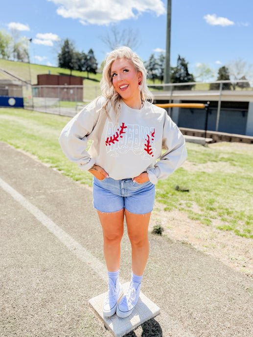 Baseball Bow Sweatshirt