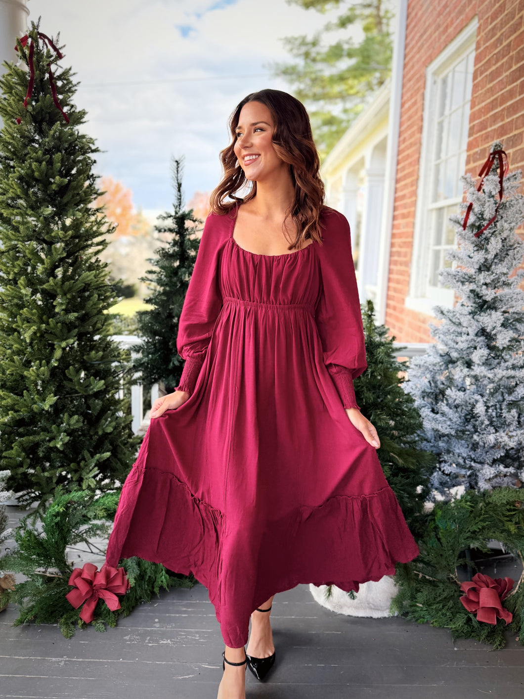 Meet Me Under Mistletoe Maxi | Ruby