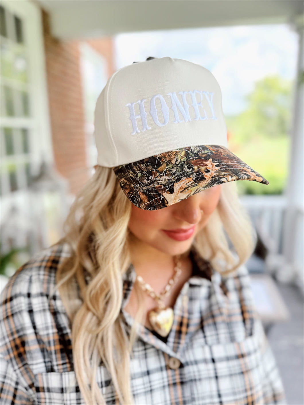 Honey Camo Embroidered Hat