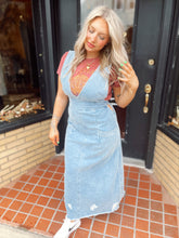 Load image into Gallery viewer, Laid Back Denim Jumper Dress