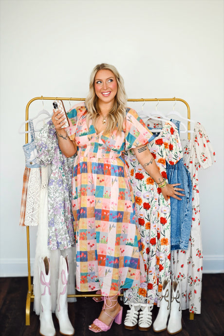 Tiptoe in Tulips Midi Dress