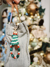 Load image into Gallery viewer, Christmas Tree Crochet Bag Charm