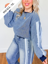 Load image into Gallery viewer, Lauren Denim &amp; Lace Top