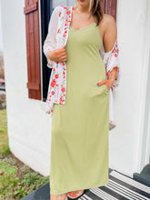 Load image into Gallery viewer, Stay On Your Mind Slip Maxi Dress - Pale Olive