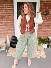 Load image into Gallery viewer, Fall Floral Barrel Jeans