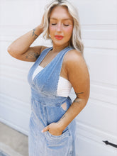 Load image into Gallery viewer, Laid Back Denim Jumper Dress