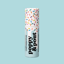 Load image into Gallery viewer, Poppy &amp; Pout - Lip Balm, Birthday Confetti Cake, Blue