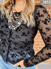 Load image into Gallery viewer, Date Night Velvet Top | Black