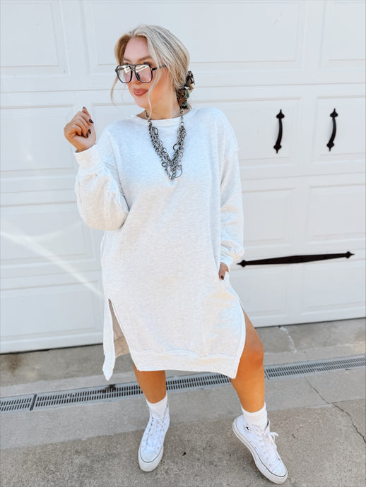 Chandler Sweatshirt Dress | Ash