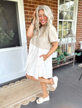 Load image into Gallery viewer, Girls Flower Power Dress | Taupe