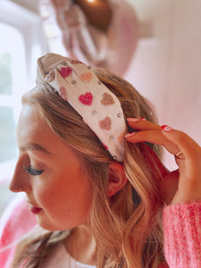 Heart on My Headband - White