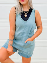 Load image into Gallery viewer, Feeling Free Short Overalls | Teal