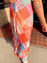 Load image into Gallery viewer, Daphne Patchwork Maxi Dress in Peach