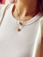 Load image into Gallery viewer, Gold Double Layered Heart Necklace