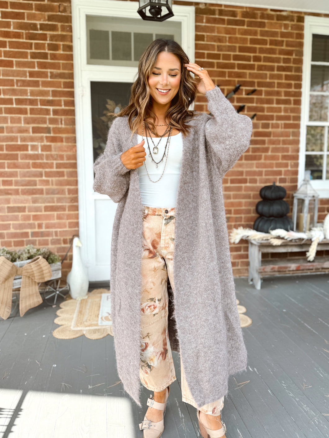 POL Sipping Chai Cardigan | MOCHA