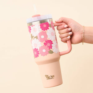 Daisy Craze Hot Pink 40 oz tumbler