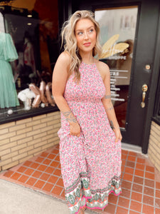 Headed south floral maxi in orchid