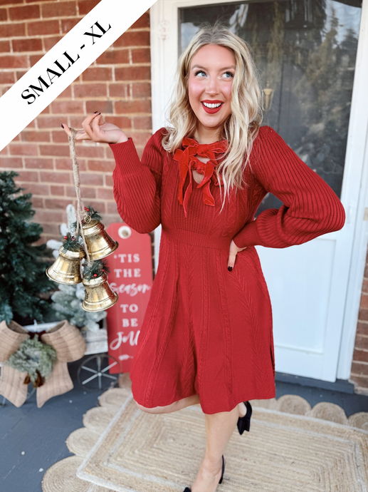 Noel Velvet Dress | Red