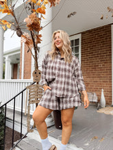 Load image into Gallery viewer, Dragonfly Girls Gingham Set | Brown