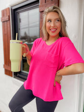 Load image into Gallery viewer, Brandy Basic Top in Hot Pink