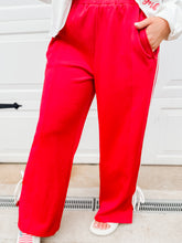 Load image into Gallery viewer, Bows and Babes Track Pants | Red