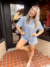 Load image into Gallery viewer, Chasing Dreams Denim Romper