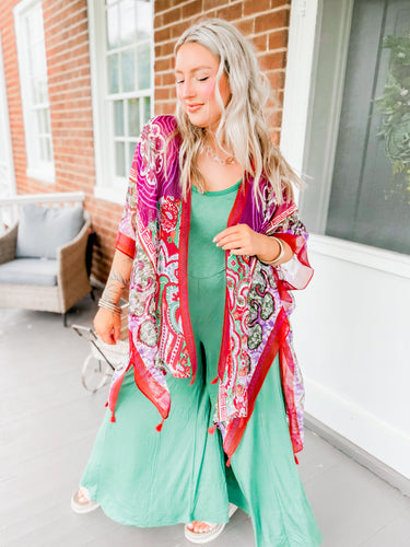 Love Grows Kimono | Maroon