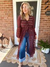 Load image into Gallery viewer, Something in The Wind Duster | Wine