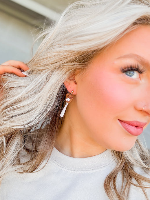 Hey Batter Batter Clay Earring