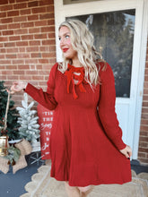 Load image into Gallery viewer, Noel Velvet Dress | Red