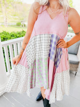 Load image into Gallery viewer, Believe in You Patchwork Dress | Pink