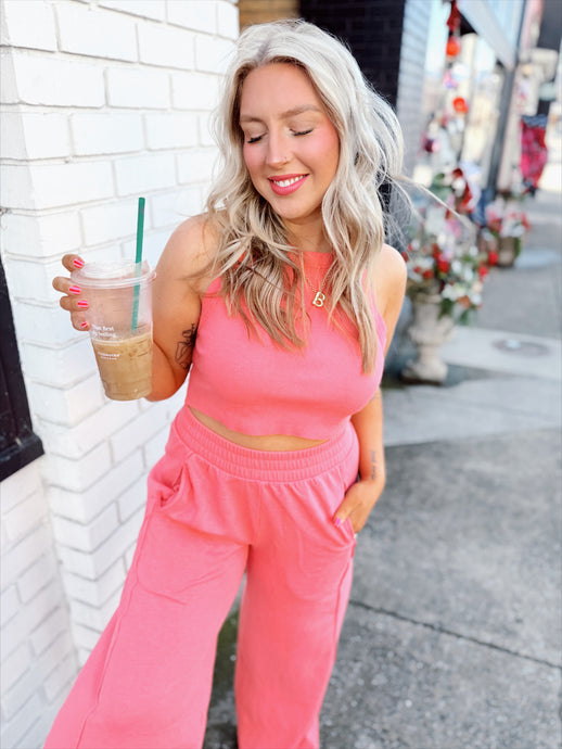 Spring Date Pants Set | Bubblegum