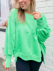 Doing The Most Pullover - Green