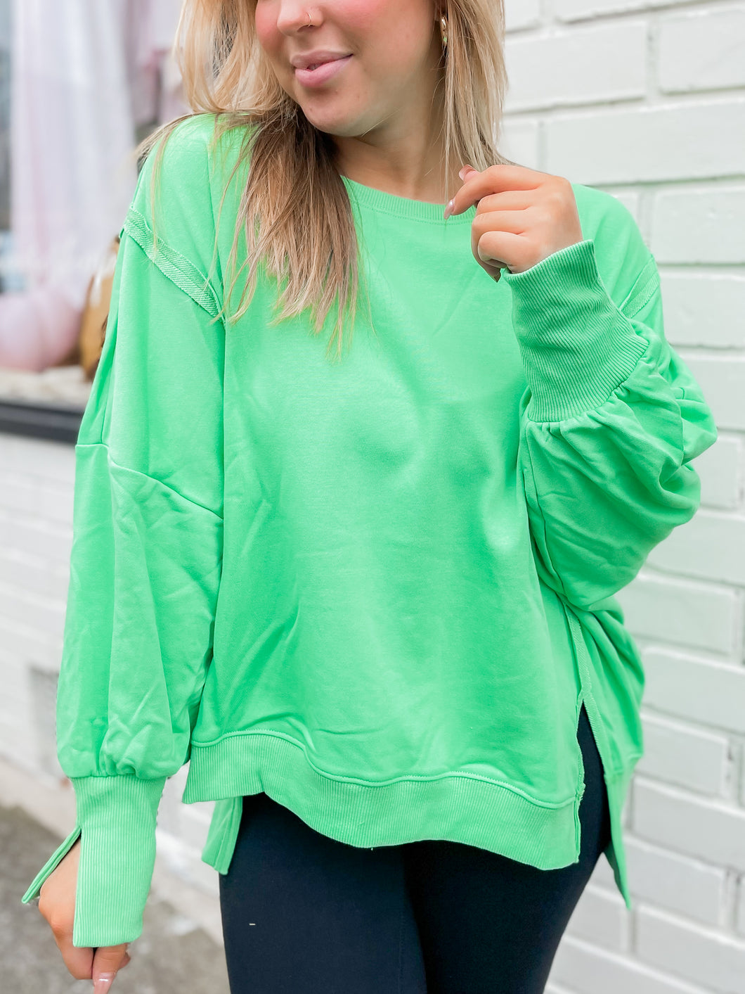 Doing The Most Pullover - Green