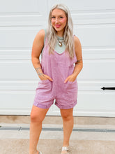 Load image into Gallery viewer, Feeling Free Short Overalls | Violet